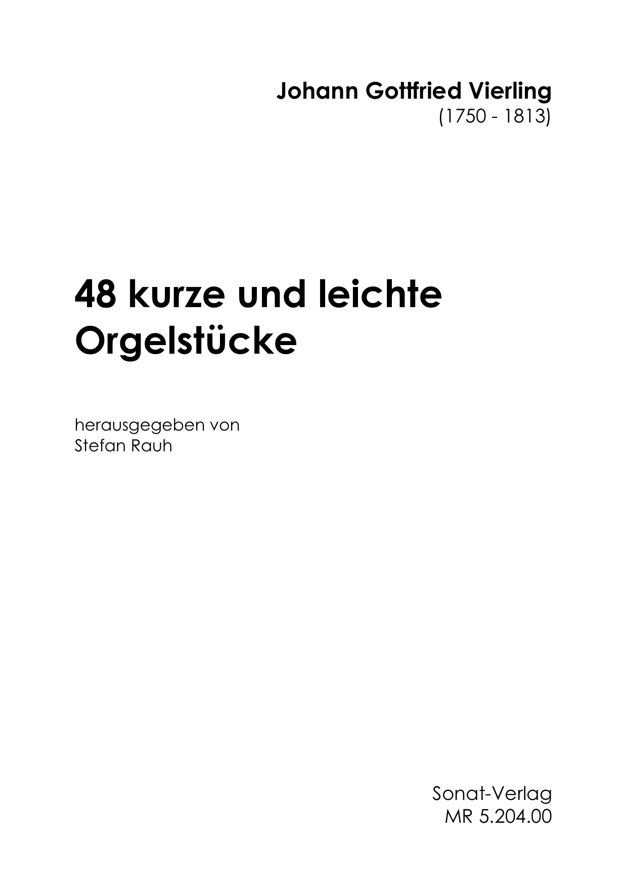 48 leichte Orgelstücke